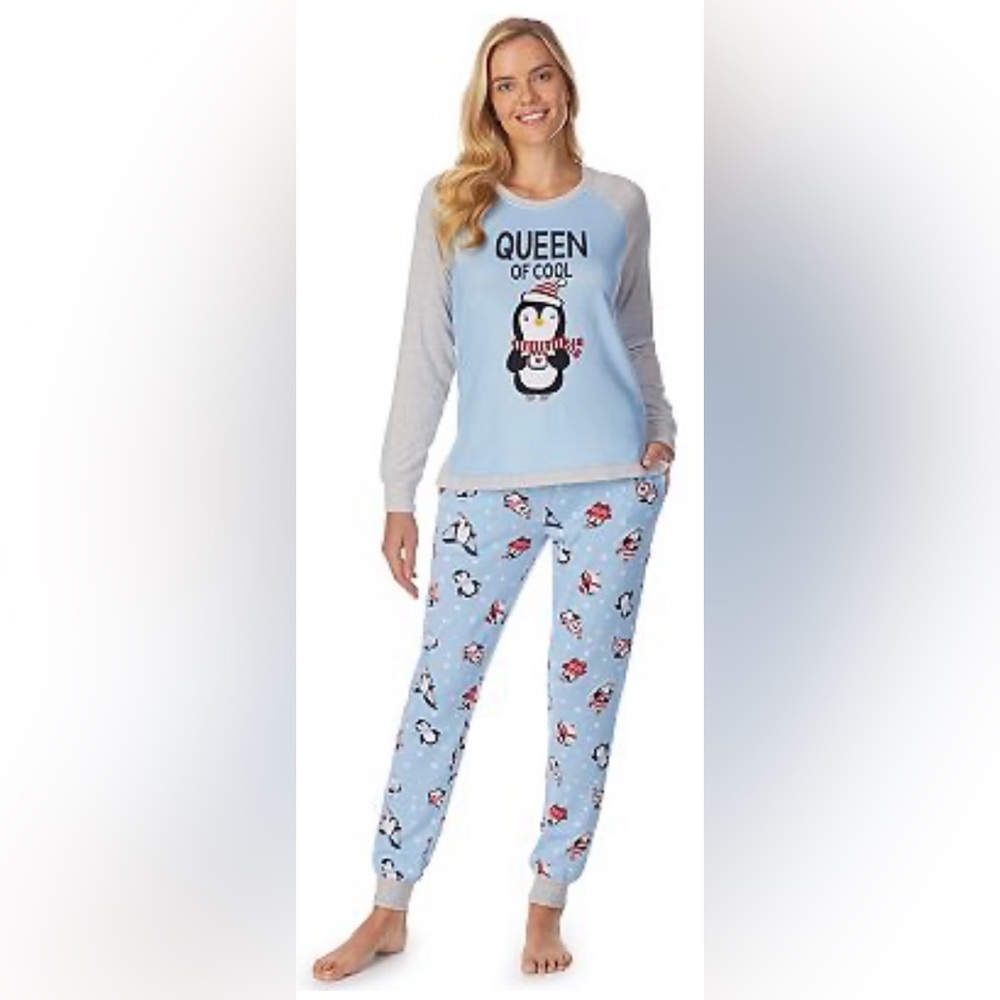 Cuddl Duds Women’s Plus Size Jammies For Your Families Queen Of Cool Set 3X NWT